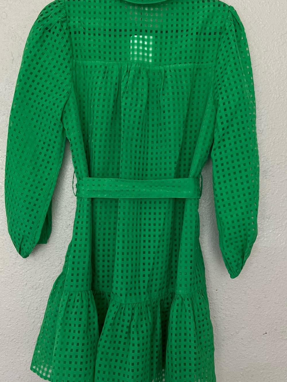 entro Green Eyelet Midi Shirt Dress - Picture 8 of 14